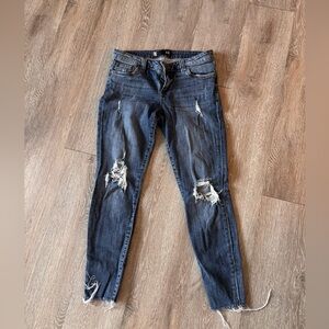 Kut from the Kloth Dark Blue Distressed Skinny Jeans